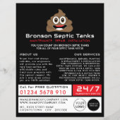 Kack Emoji, Septic Company, septische Ingenieur Ad Flyer (Vorne)