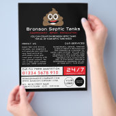 Kack Emoji, Septic Company, septische Ingenieur Ad Flyer (Hand)