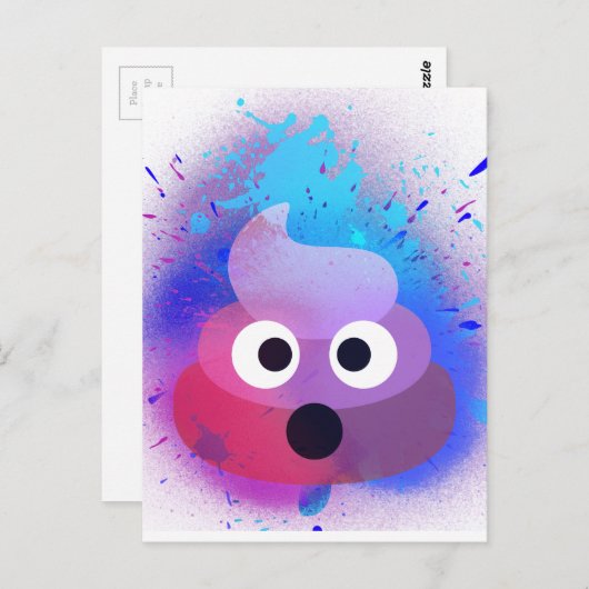 Kack Emoji Spray Paint Art Postkarte (Vorne/Hinten)