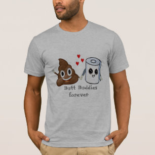 kack Emoji Toilettenpapier Hintern-Freunde für im T-Shirt