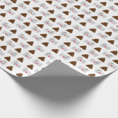 kack Emoji und Toilettenpapier Geschenkpapier (Ecke)