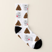 kack Emoji und Toilettenpapier Socken (Links - Innen)