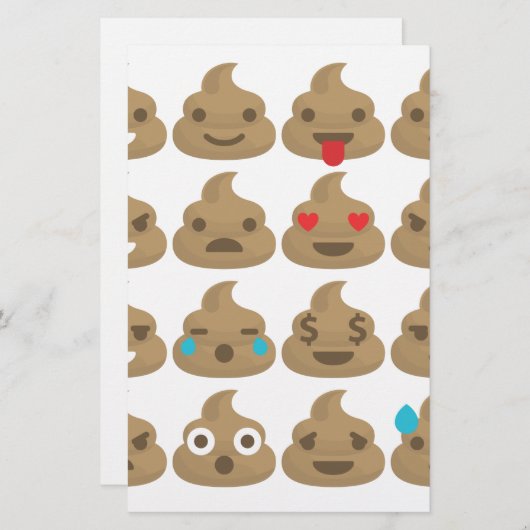kack Emojis Briefpapier (Vorne/Hinten)