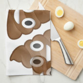 kack Emojis Geschirrtuch (Viertel Falte)