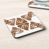 kack Emojis Getränkeuntersetzer (Linke Seite)