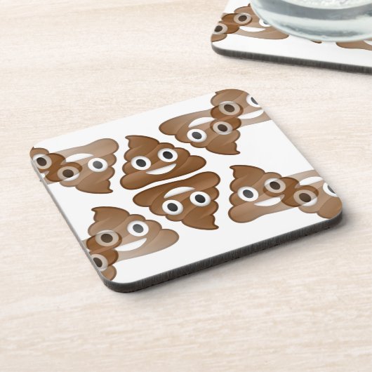 kack Emojis Getränkeuntersetzer (Linke Seite)