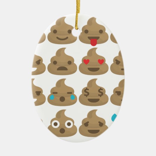 kack Emojis Keramik Ornament (Vorne)