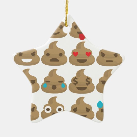 kack Emojis Keramikornament (Vorne)