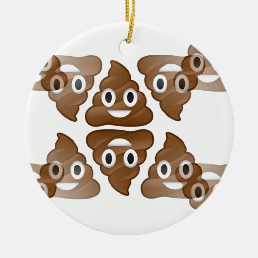 kack Emojis Keramikornament (Vorne)