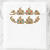 kack Emojis Ovaler Aufkleber (Tasche)