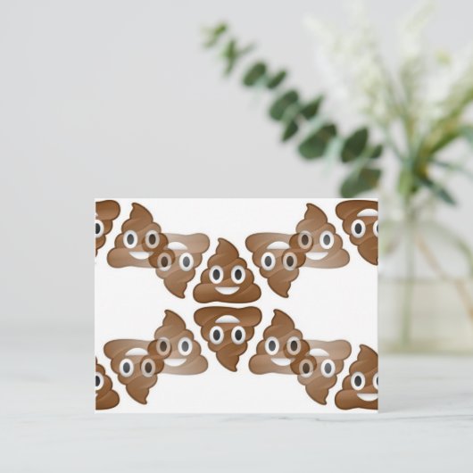 kack Emojis Postkarte (Stehend Vorderseite)