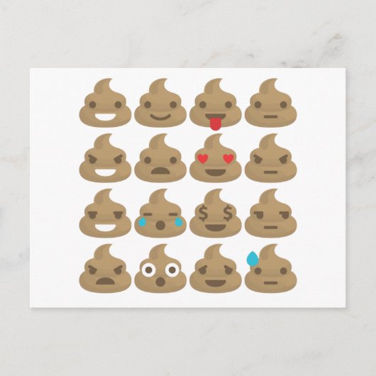 kack Emojis Postkarte (Vorderseite)