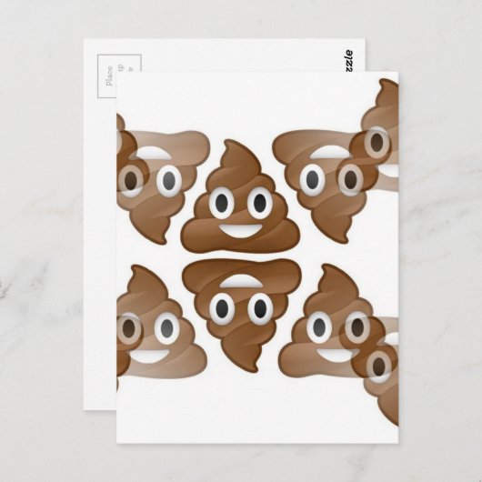 kack Emojis Postkarte (Vorne/Hinten)