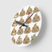 kack Emojis Runde Wanduhr (Winkel)