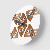 kack Emojis Runde Wanduhr (Winkel)
