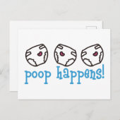 Kack Happens Postkarte (Vorne/Hinten)