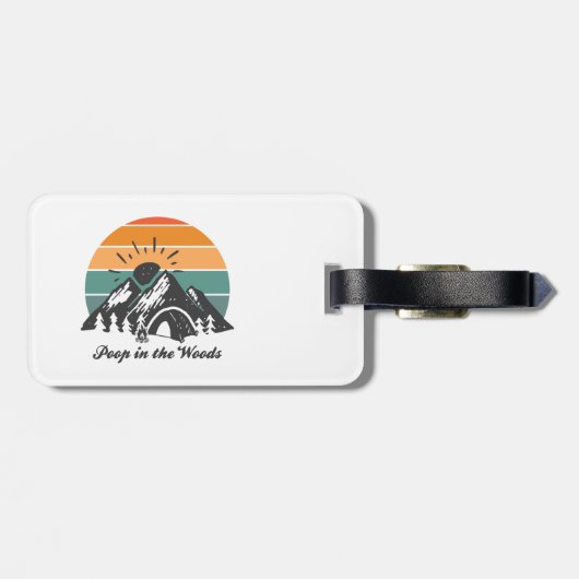 Kack im Wald Gepäckanhänger (Rückseite horizontal)