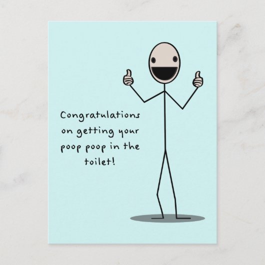 Kack in der Toilette Postkarte (Vorderseite)