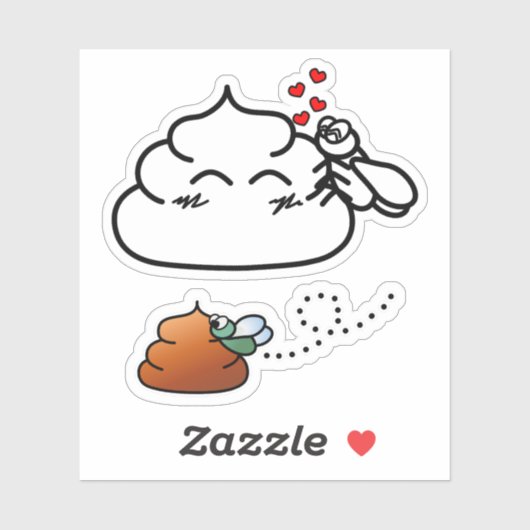 Kack in Liebe - Brootsch the PooPoo Aufkleber (Blatt)