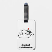 Kack in Liebe - Brootsch the PooPoo Gepäckanhänger (Rückseite vertikal)