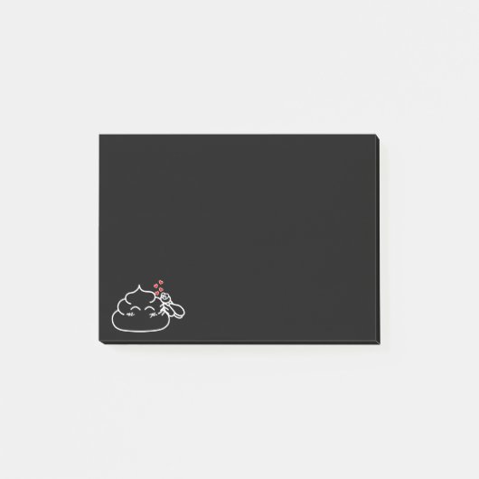 Kack in Liebe - Brootsch the PooPoo Post-it Klebezettel (Vorderseite)