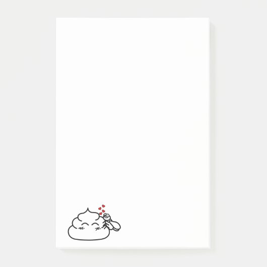 Kack in Liebe - Brootsch the PooPoo Post-it Klebezettel (Vorderseite)