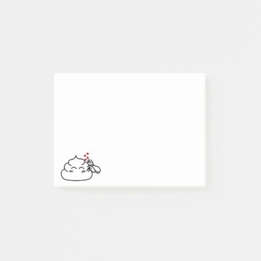 Kack in Liebe - Brootsch the PooPoo Post-it Klebezettel (Vorderseite)
