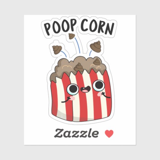 Kack Mais Funny Pop Mais Pun Aufkleber (Blatt)