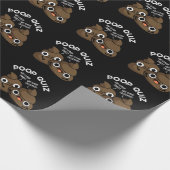 Kack Quiz Funny Poo Pun Dark BG Geschenkpapier (Ecke)