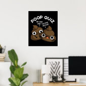 Kack Quiz Funny Poo Pun Dark BG Poster (Heimbüro)