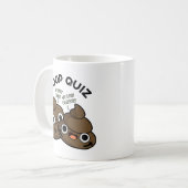 Kack Quiz Funny Poo Pun Kaffeetasse (Vorderseite Links)