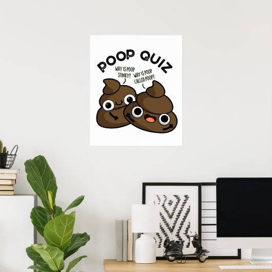 Kack Quiz Funny Poo Pun Poster (Heimbüro)
