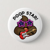 Kack Star Funny Pop Star Pun Button (Vorderseite)