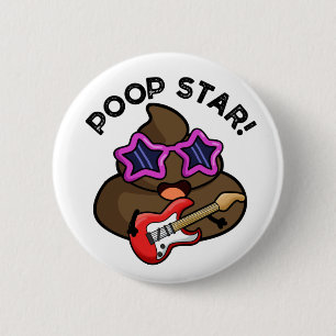 Kack Star Funny Pop Star Pun Button