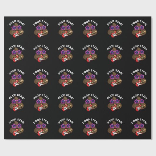 Kack Star Funny Pop Star Pun Dark BG Geschenkpapier (Flach)