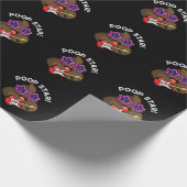 Kack Star Funny Pop Star Pun Dark BG Geschenkpapier (Ecke)