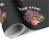 Kack Star Funny Pop Star Pun Dark BG Geschenkpapier (Rolleneckpunkt)
