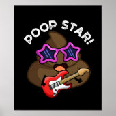 Kack Star Funny Pop Star Pun Dark BG Poster (Vorne)