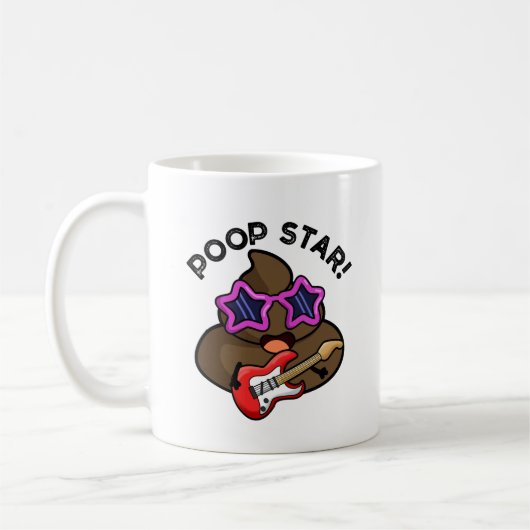 Kack Star Funny Pop Star Pun Kaffeetasse (Links)