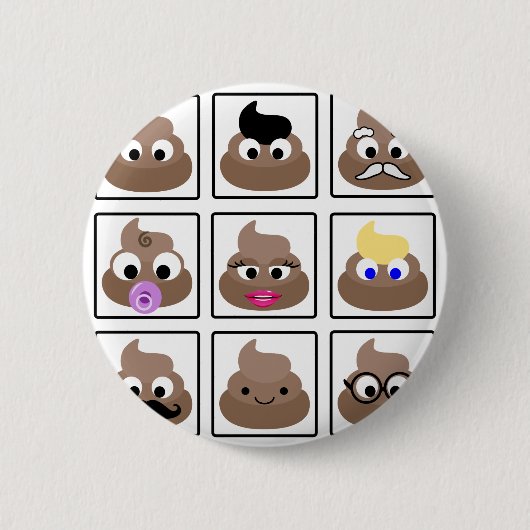 Kack viele Gesichter Button (Vorderseite)