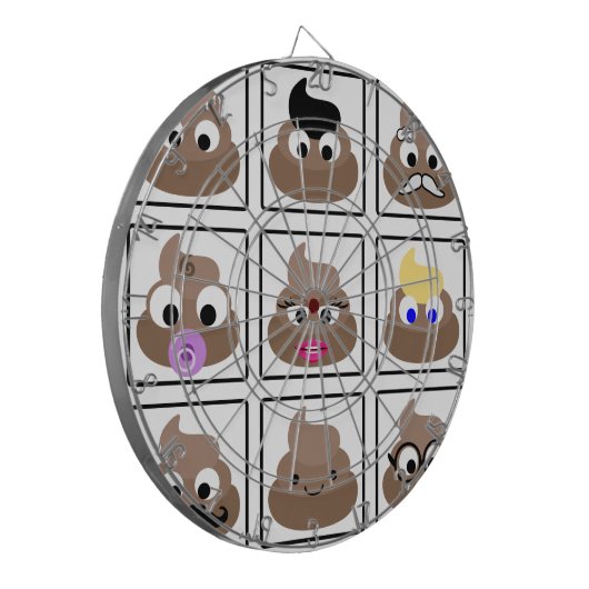 Kack viele Gesichter Dartscheibe (Vorderseite Links)