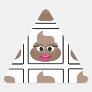 Kack viele Gesichter Dreieckiger Aufkleber