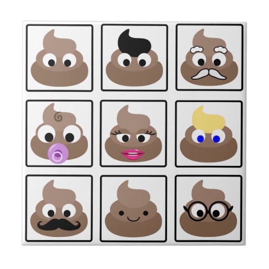 Kack viele Gesichter Fliese (Vorderseite)