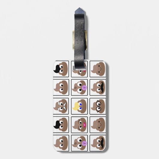 Kack viele Gesichter Gepäckanhänger (Rückseite vertikal)