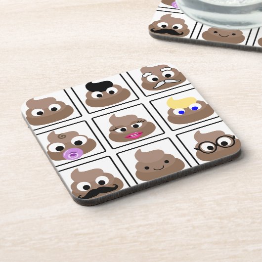 Kack viele Gesichter Getränkeuntersetzer (Linke Seite)