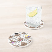 Kack viele Gesichter Getränkeuntersetzer (Seite)