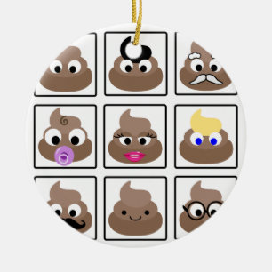 Kack viele Gesichter Keramik Ornament
