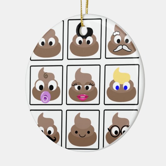 Kack viele Gesichter Keramik Ornament (Links)