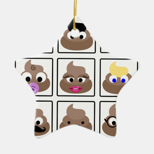 Kack viele Gesichter Keramik Ornament (Vorne)