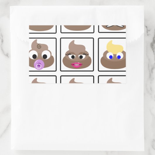 Kack viele Gesichter Rechteckiger Aufkleber (Tasche)